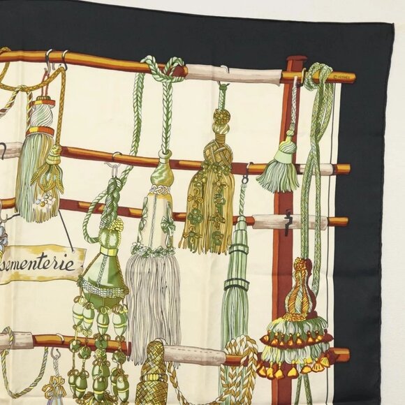 HERMES Carre 90 Scarf ""Pasementerie"" Silk Navy Auth 135492 - Picture 4 of 15